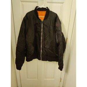Vintage Flyers Jacket Mens 4XL? Black Bomber Knox Armory Nylon 60" Chest No Tag